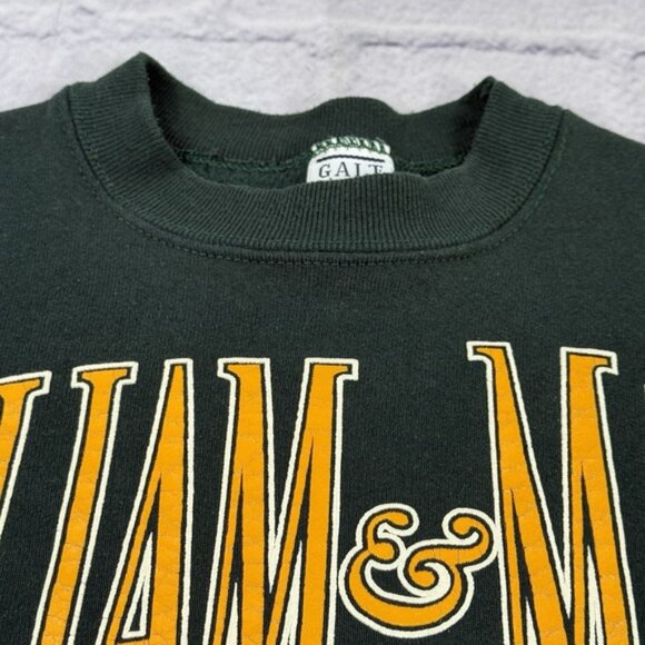 Vintage William & Mary Green Sweatshirt Size M Galt Sand USA Rare 90s Crewneck - Picture 14 of 16